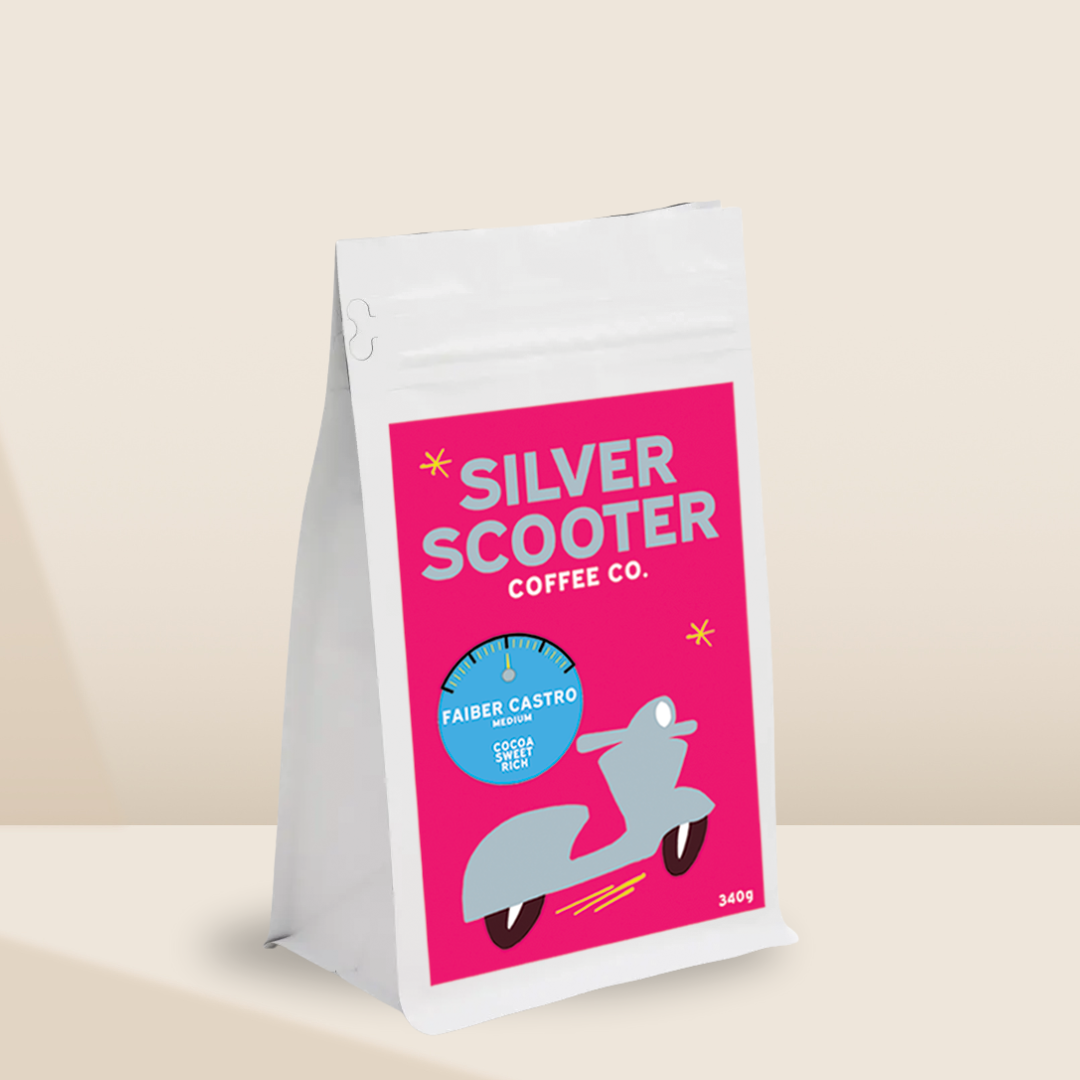 Silver Scooter Coffee WB Faiber Castro 12oz