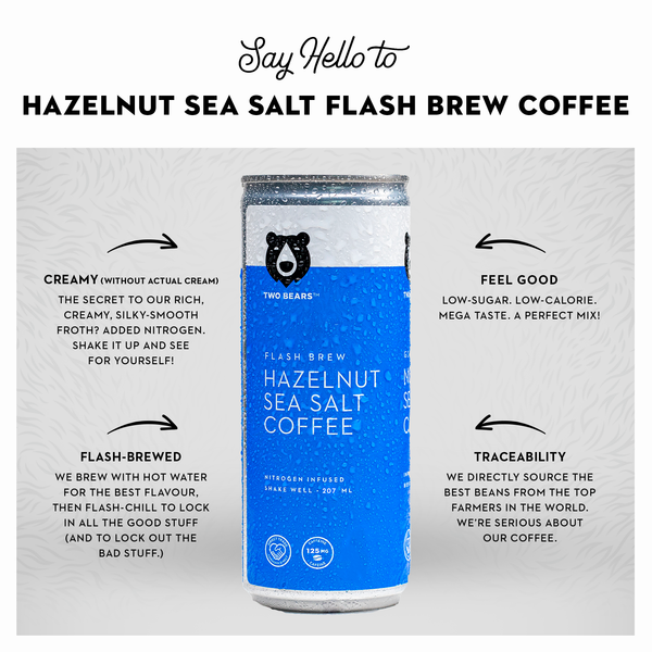 Two Bear Flash Brew Coffee - Hazelnut Sea Salt 207ml