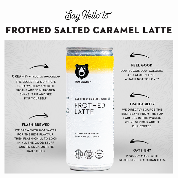 Two Bear Frothed Oat Latte - Salted Caramel 207ml