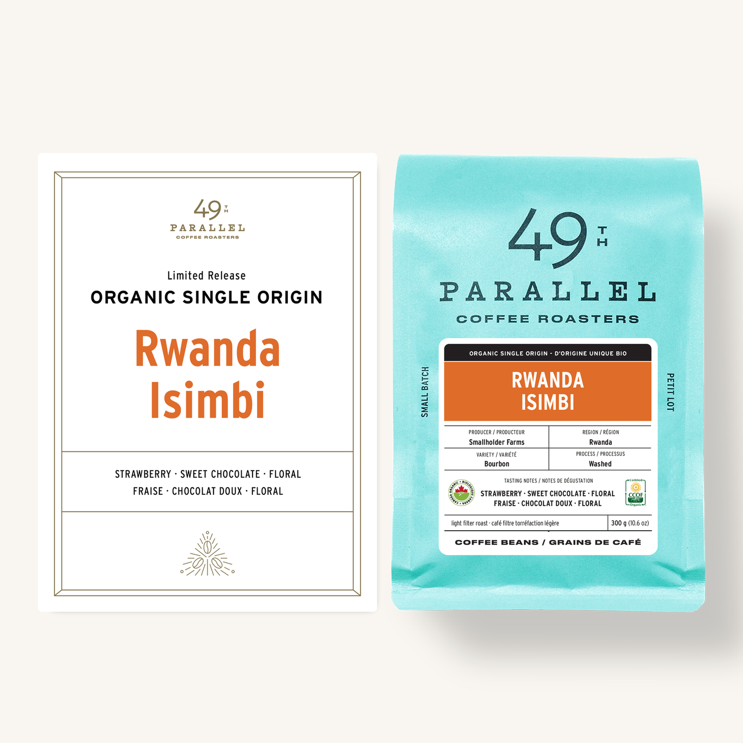 49th Parallel WB Single Origin Rwanda Isimbi Organic 10.6oz (300g)