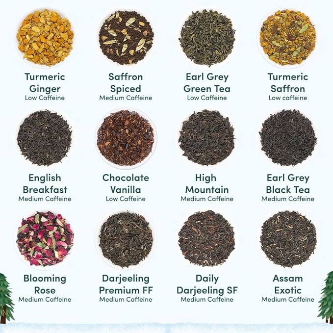 Vahdam 24 Days of Tea Advent Calendar - Variety Red