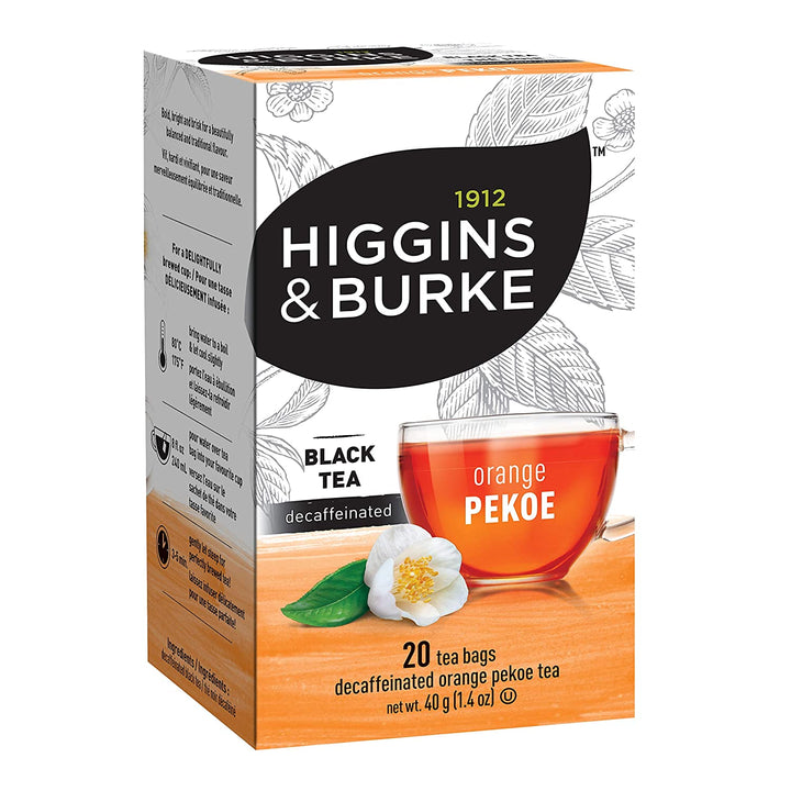Higgins & Burke Tea Bags Orange Pekoe Decaf 20 CT