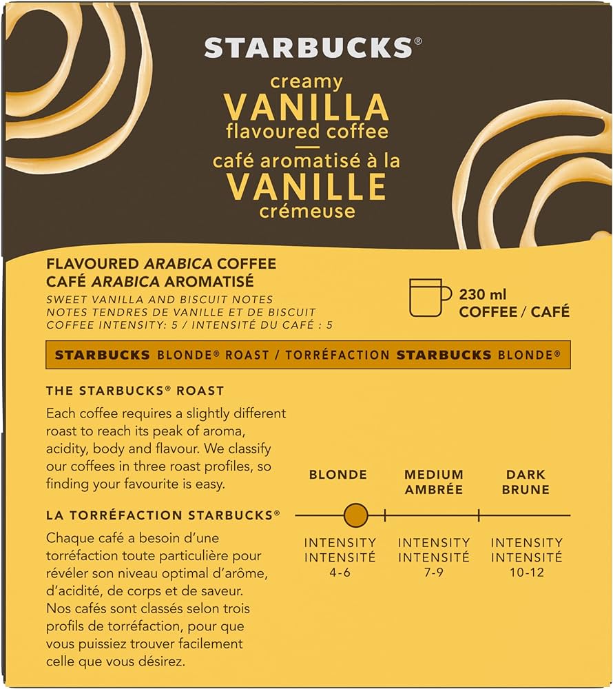 Nespresso Vertuo Starbucks Long Coffee - Creamy Vanilla 230ml 8 CT