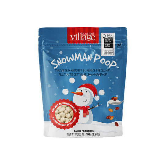 Gourmet Du Village Candy Pouch - Snowman Poop (Yogurt Raisins)