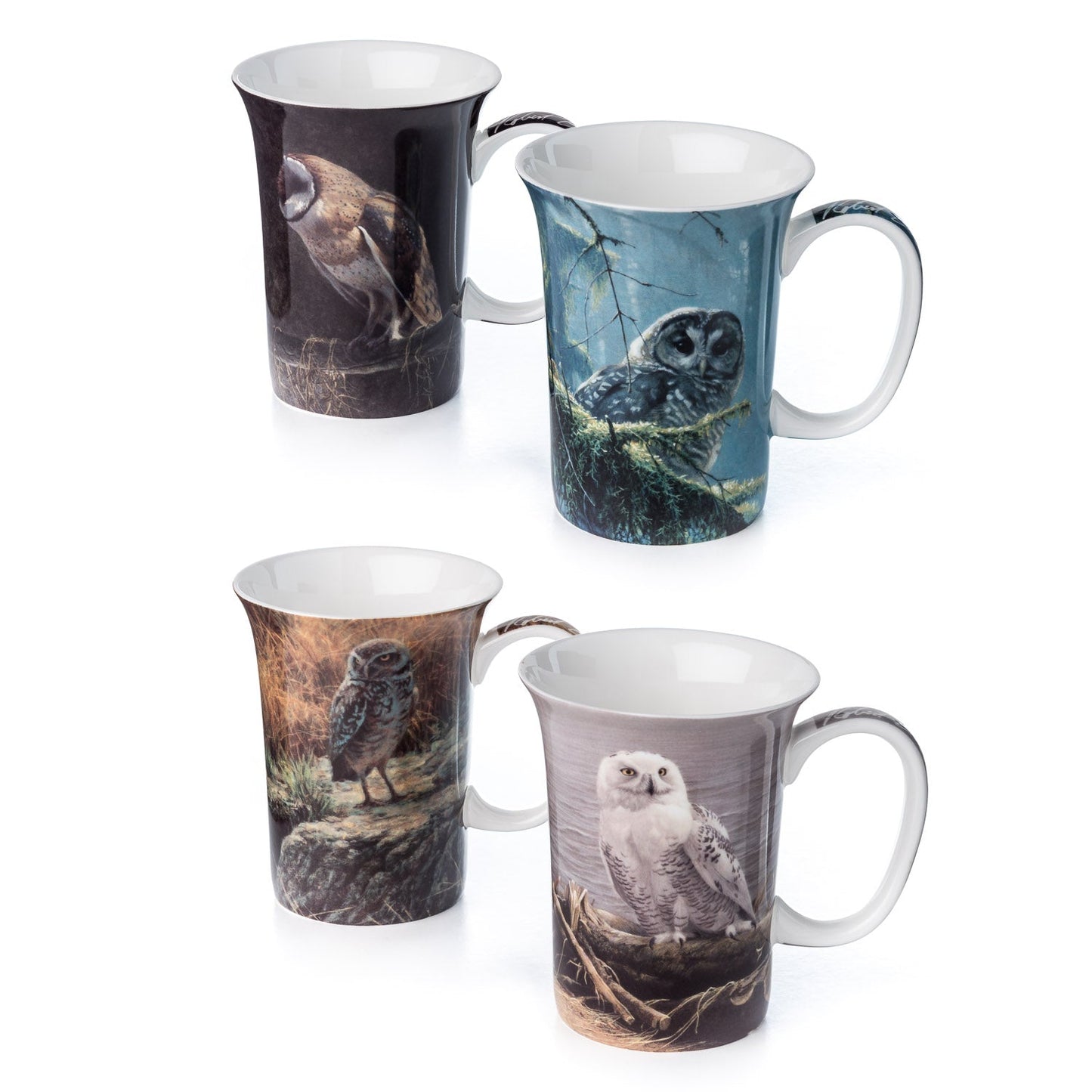 McIntosh 4 Mug Set - Robert Bateman - Owls
