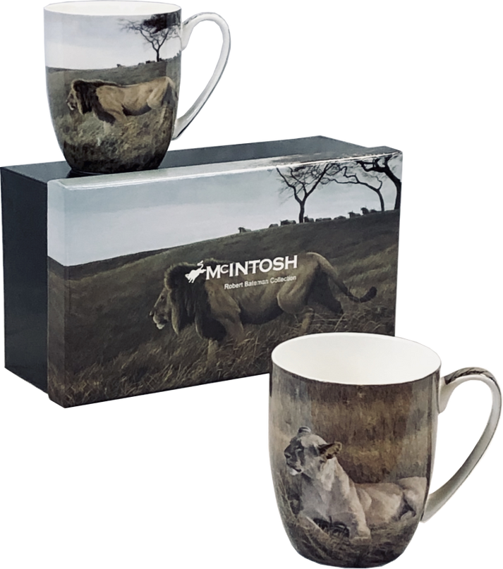 McIntosh 2 Mug Set - Robert Bateman - Lions