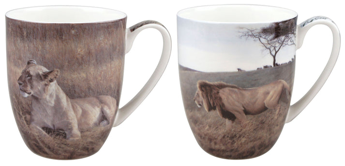 McIntosh 2 Mug Set - Robert Bateman - Lions