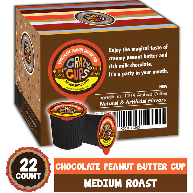 Crazy Cups Chocolate Peanut Butter Cup 22 CT