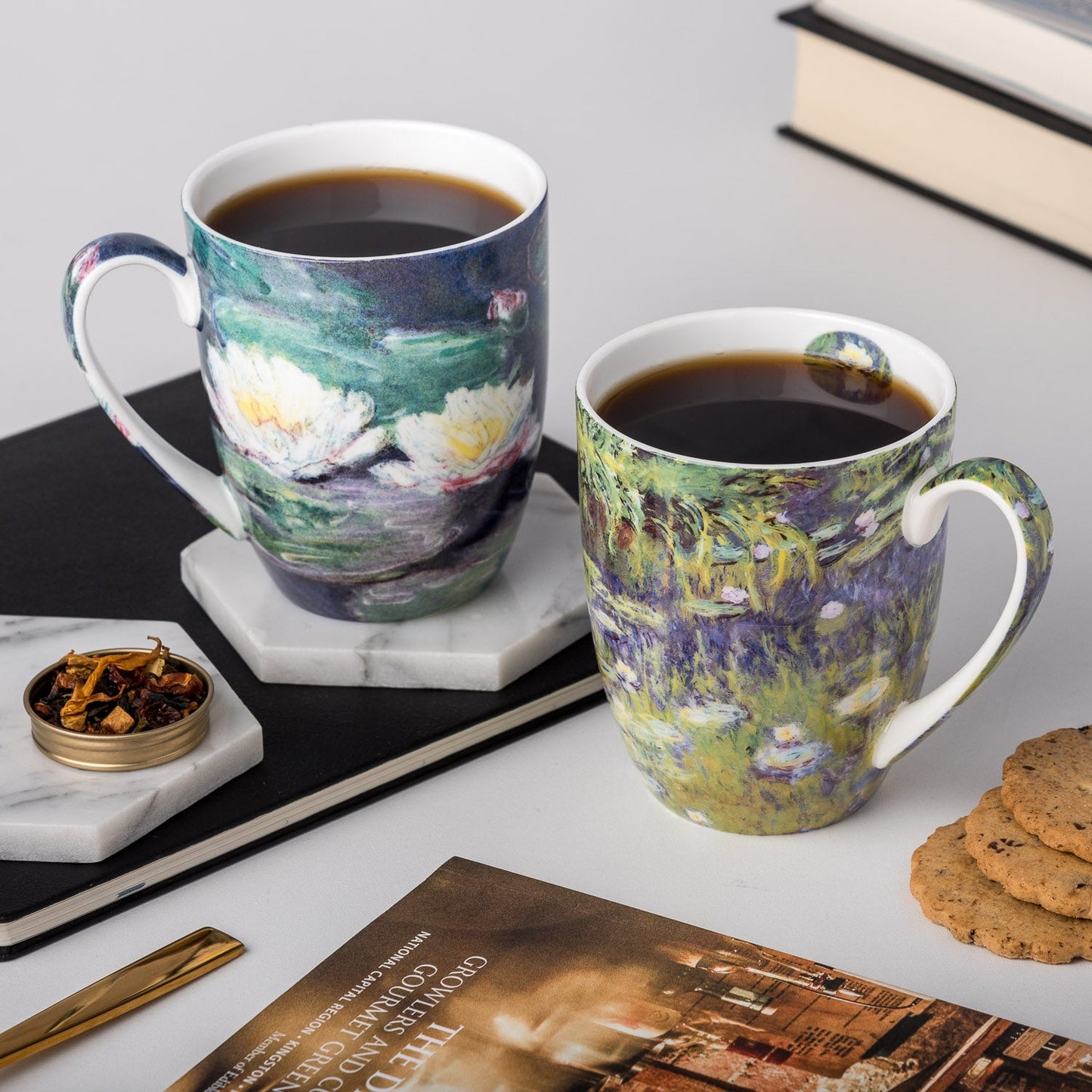 McIntosh 2 Mug Set - Monet - Water Lilies