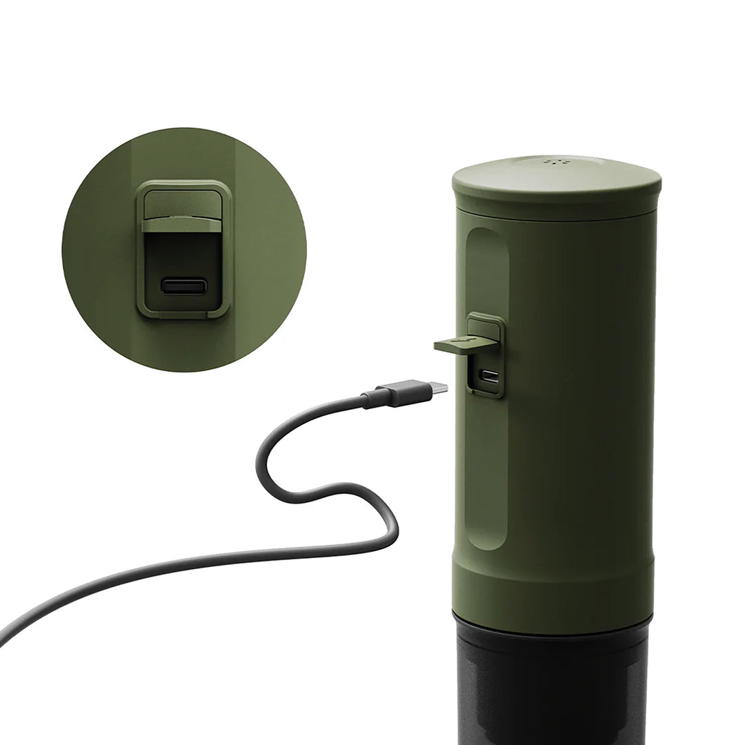 OutIn Nano Portable Electric Espresso Machine, Forest Green