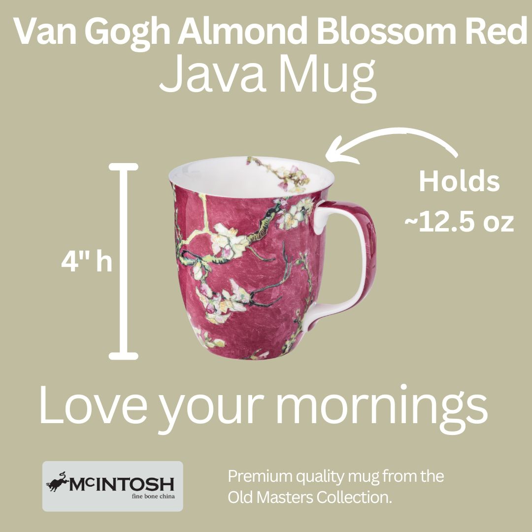 McIntosh Java Mug - Van Gogh - Almond Blossom Red