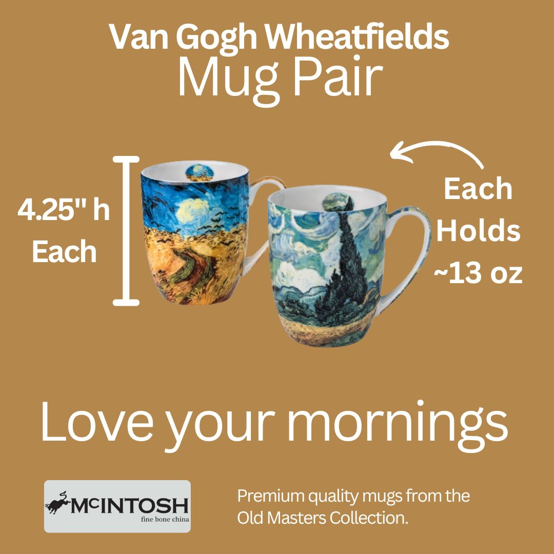 McIntosh 2 Mug Set - Van Gogh - Wheatfields
