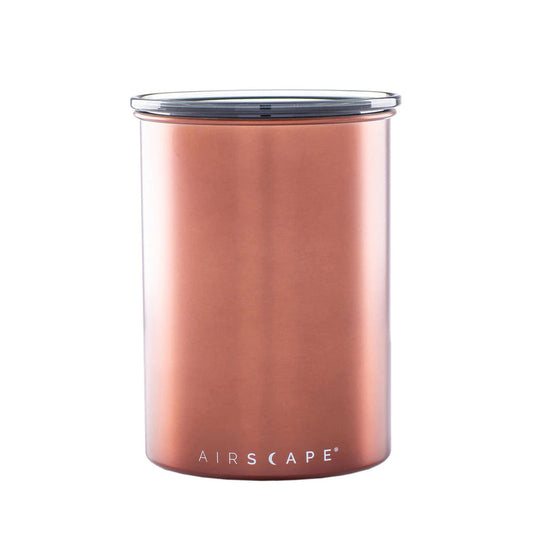 Airscape Classic 1 lb Coffee Canister - Stainless Steel Brushed Copper