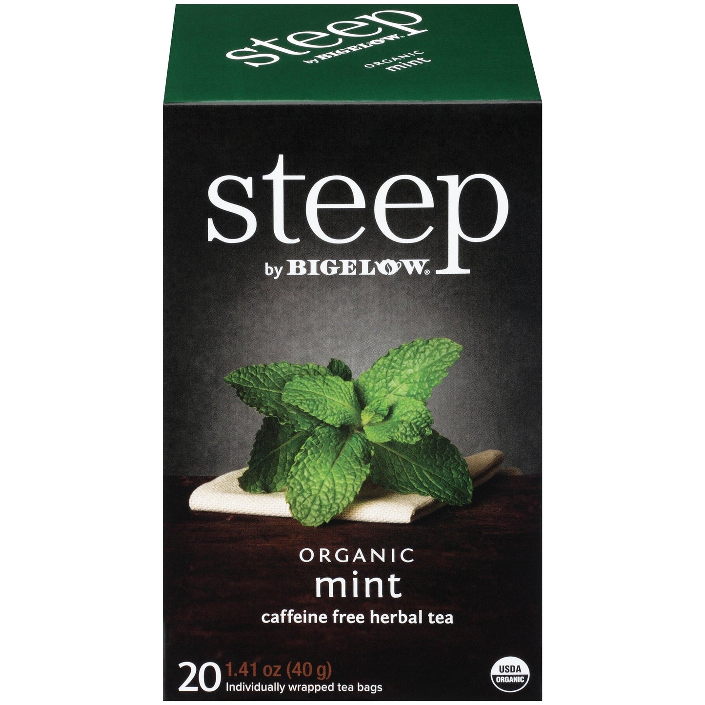 Bigelow Steep Organic Mint Herbal Tea 20 CT