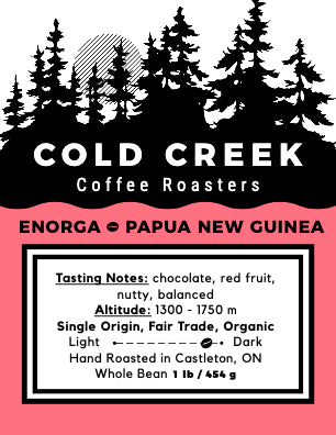 Cold Creek WB Single Origin Papua New Guinea-Enorga 1LB (454g)