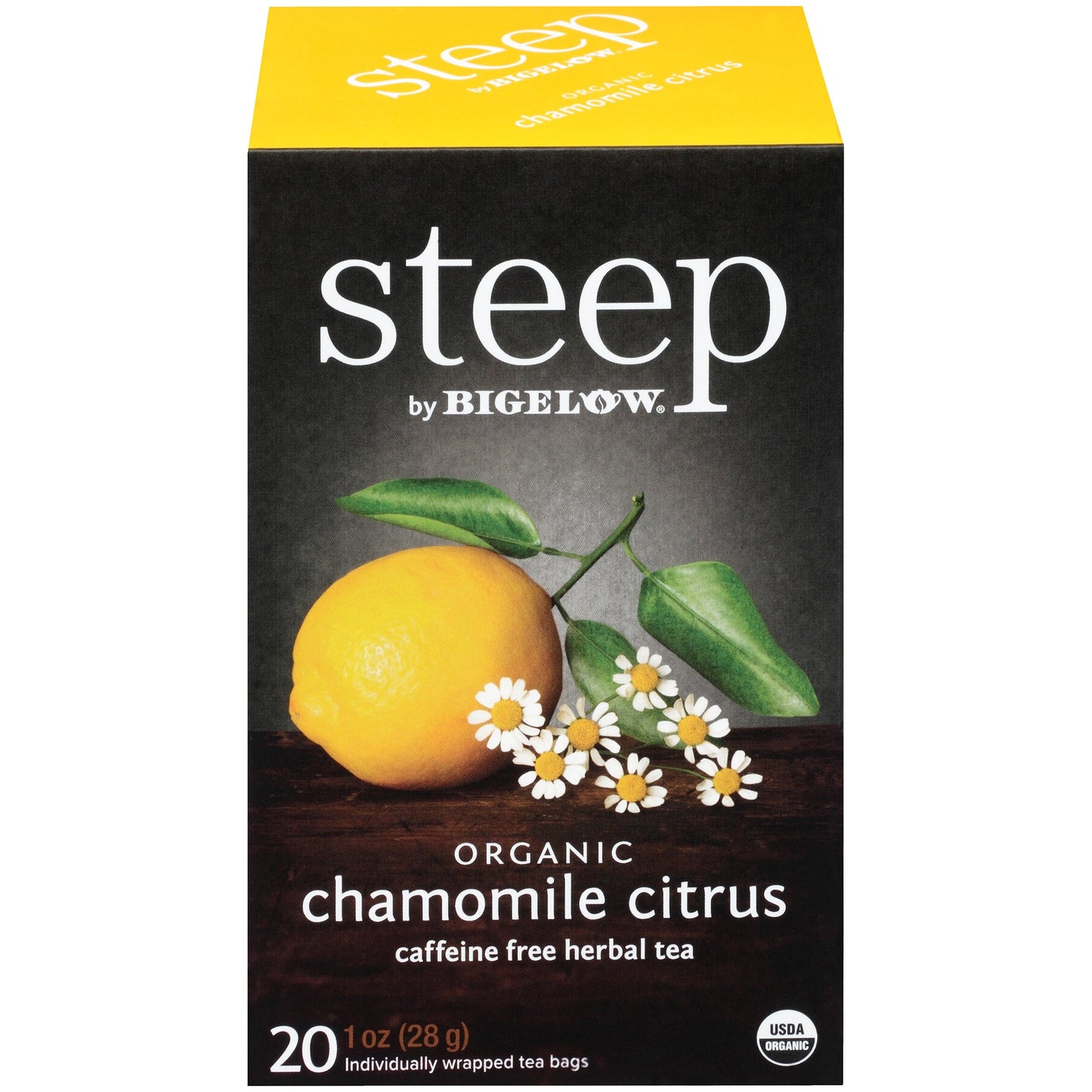 Bigelow Steep Organic Chamomile Citrus Herbal Tea 20 CT