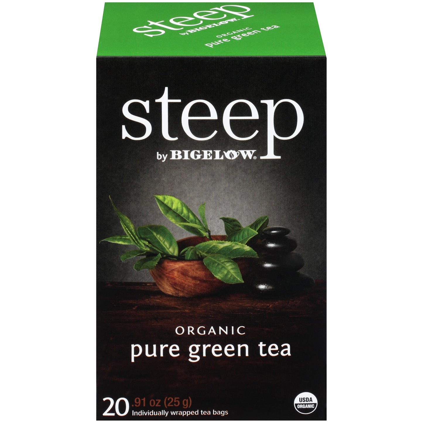 Bigelow Steep Organic Pure Green Tea 20 CT