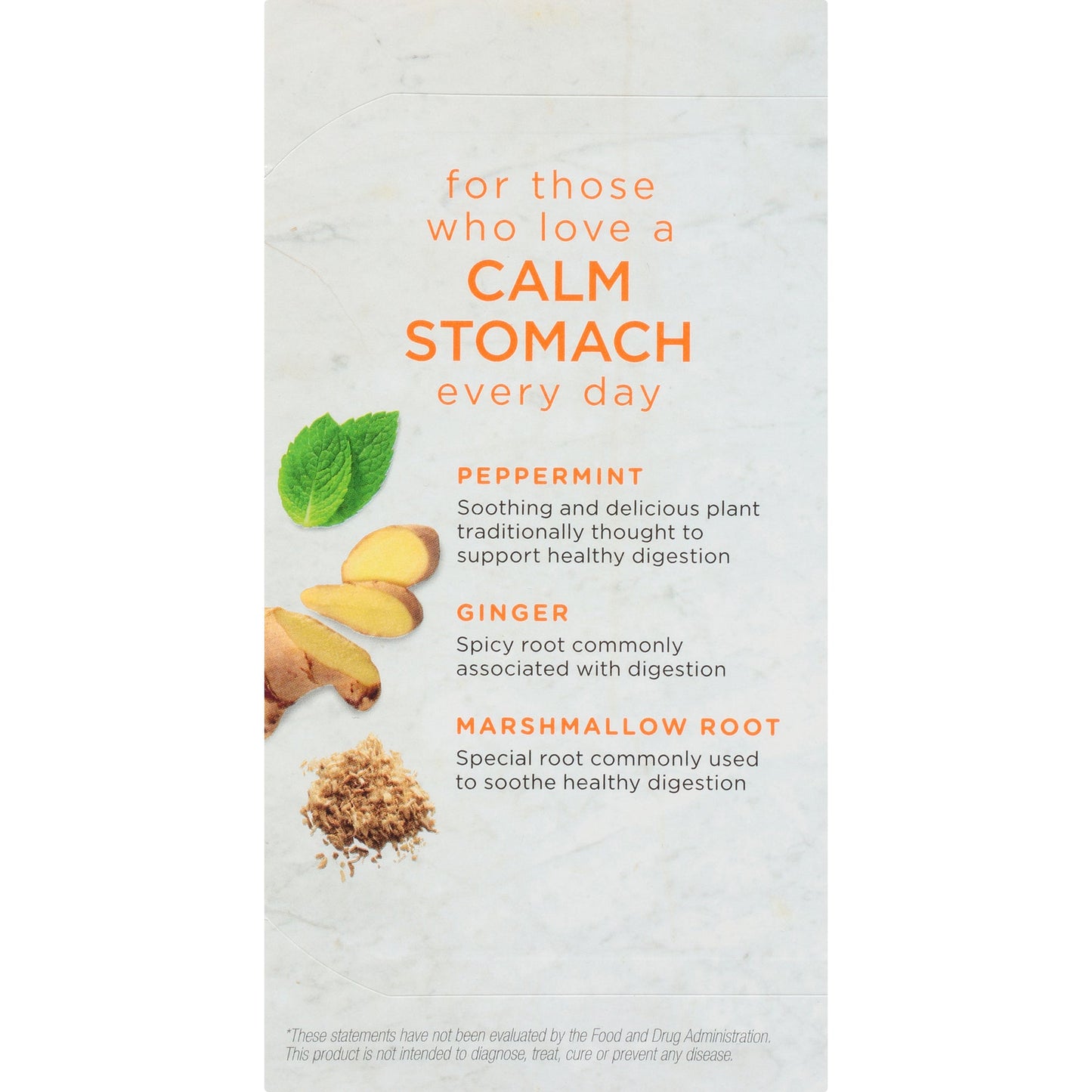 Bigelow Benefits Calm Stomach (Ginger and Peach) Herbal Tea 18 CT