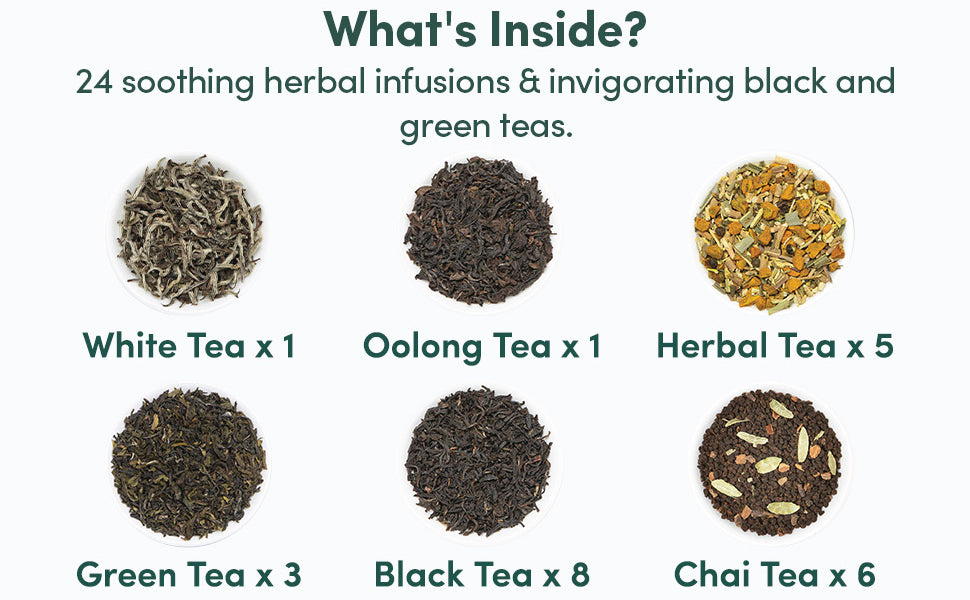 Vahdam 24 Days of Tea Advent Calendar - Variety White