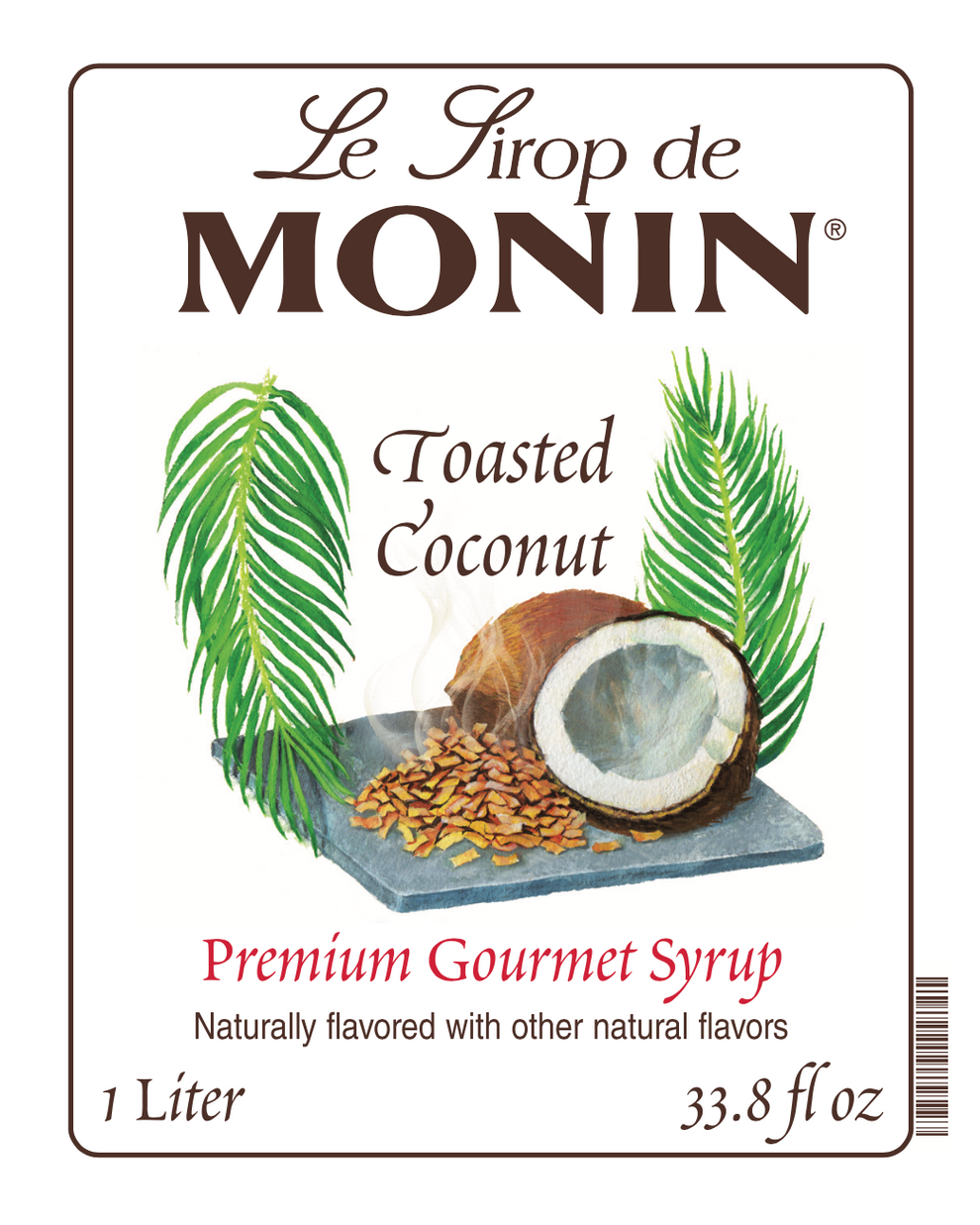 Monin Syrup Toasted Coconut 1L