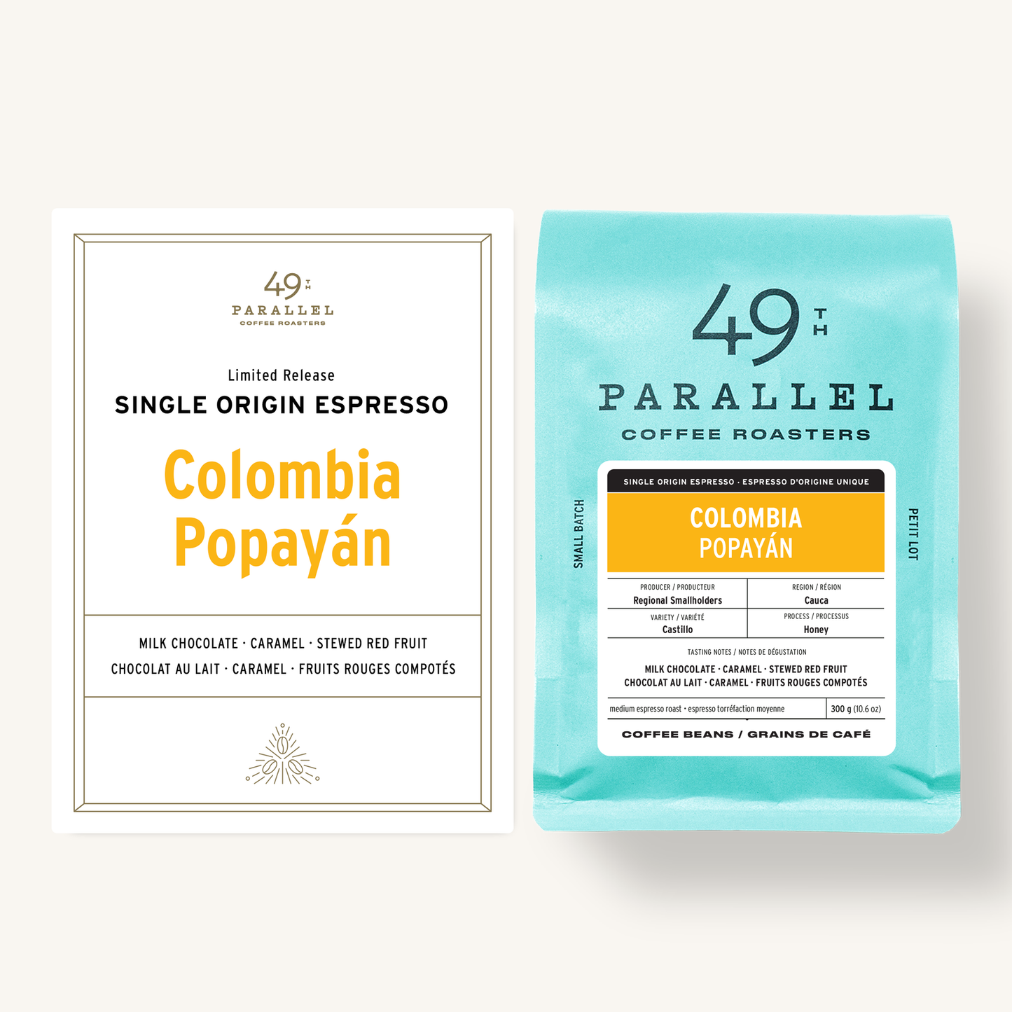 49th Parallel WB Single Origin Espresso Colombia Popayan 10.6oz (300g)