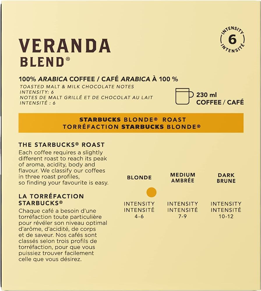 Nespresso Vertuo Starbucks Long Coffee - Veranda 230ml 8 CT