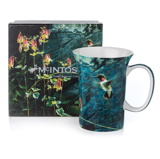 McIntosh Crest Mug - Bateman - Ruby-Throat and Columbine