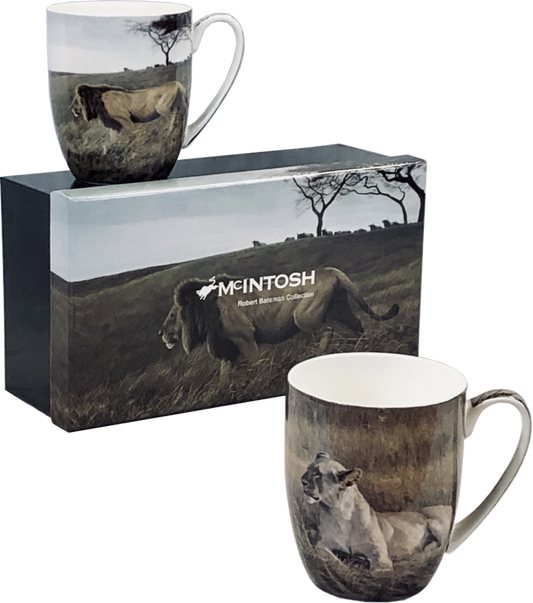 McIntosh 2 Mug Set - Robert Bateman - Lions