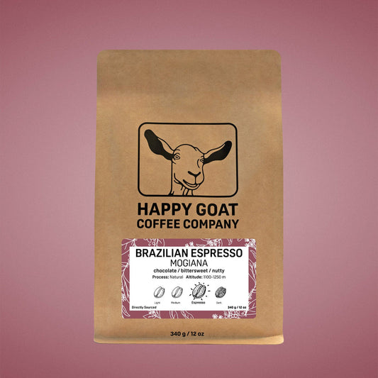 Happy Goat Coffee Company WB Brazil Mogiana Espresso 12oz (340g)