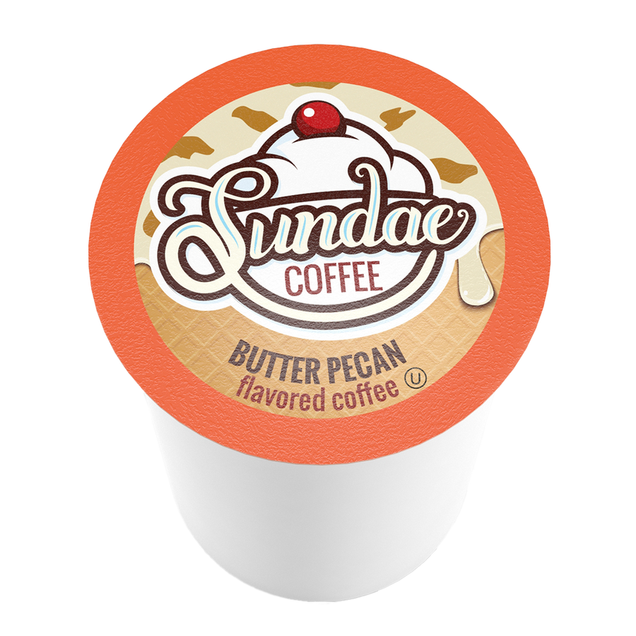 Sundae Coffee Ice Cream Flavoured Butter Pecan 48 CT