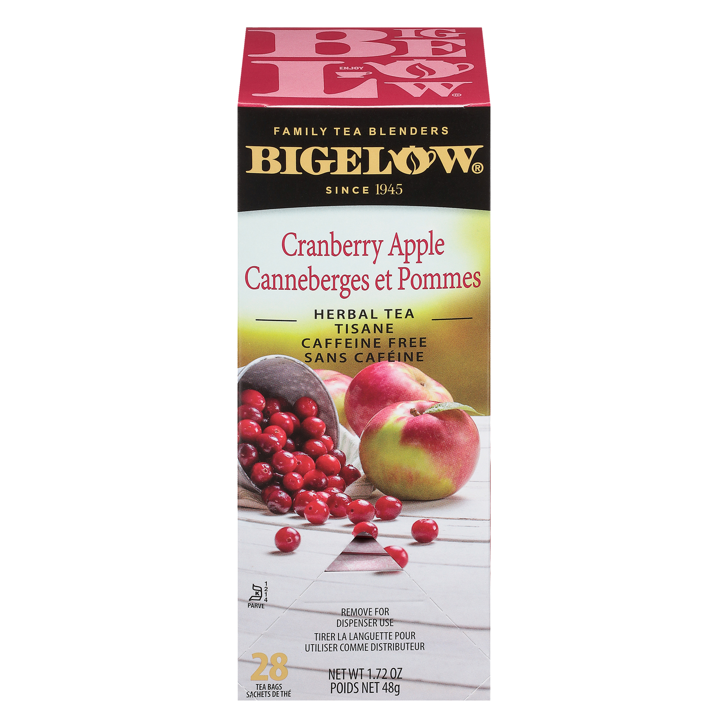 Bigelow Tea Cranberry Apple Herbal Tea 28 CT