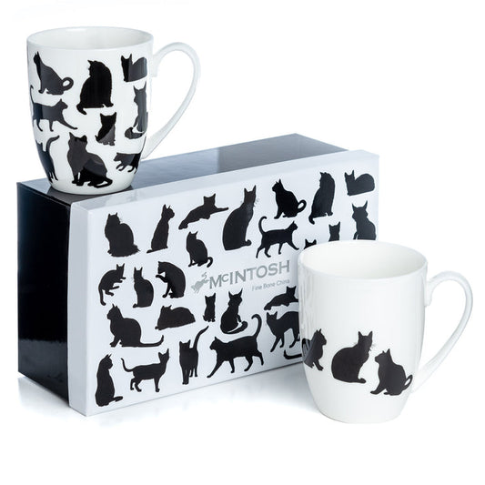McIntosh 2 Mug Set - Cat Silhouette