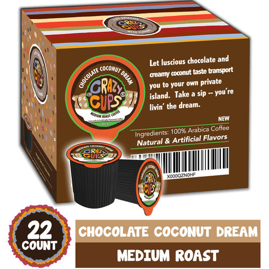 Crazy Cups Decaf Chocolate Coconut Dream 22 CT