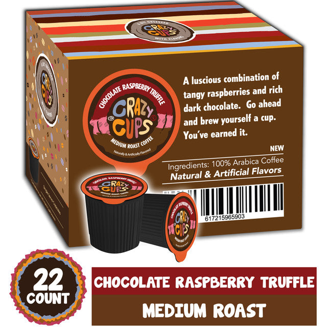 Crazy Cups Decaf Chocolate Raspberry Truffle 22 CT