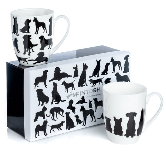 McIntosh 2 Mug Set - Dog Silhouette