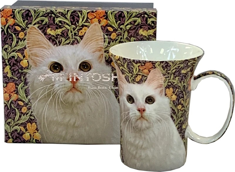 McIntosh Crest Mug - Feline Friends - White Cat