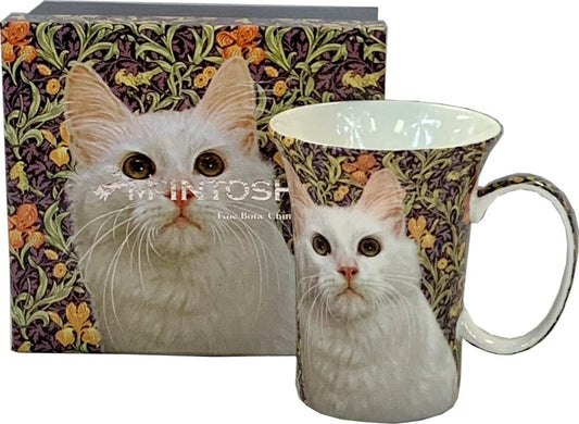 McIntosh Crest Mug - Feline Friends - White Cat