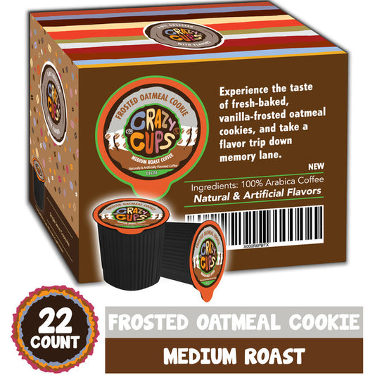 Crazy Cups Decaf Frosted Oatmeal Cookie 22 CT