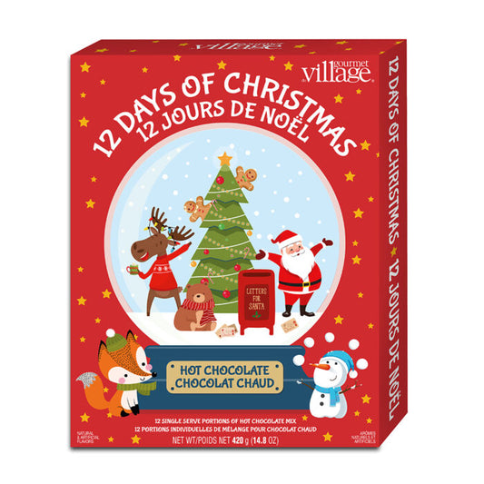 Gourmet Du Village 12 Days of Christmas Hot Chocolate Advent Calendar - Red