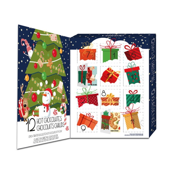 Gourmet Du Village 12 Days of Christmas Hot Chocolate Advent Calendar - Blue