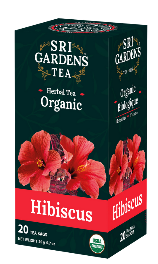 Sri Gardens Organic Hibiscus Herbal Tea 20 CT