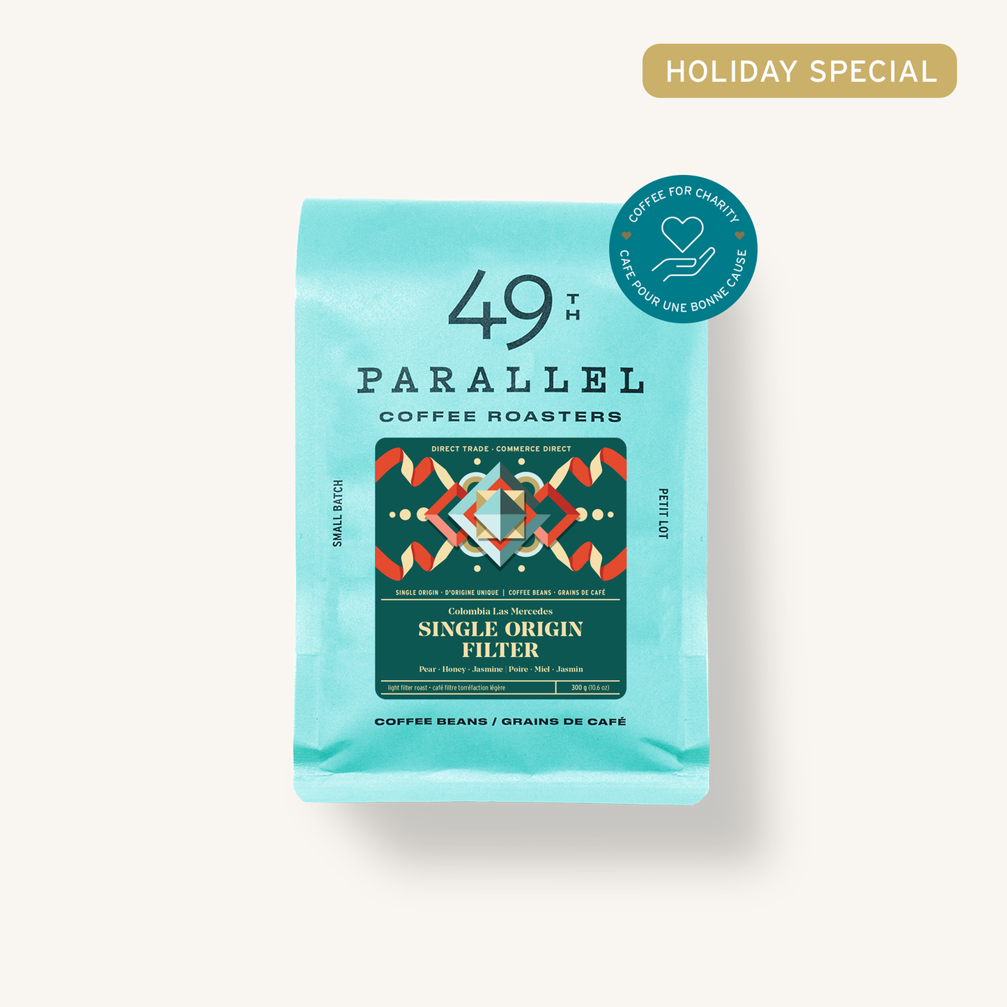 49th Parallel WB Single Origin Holiday Filter Colombia Las Mercedes 10.6oz (300g)