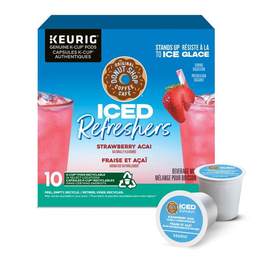 The Original Donut Shop Iced Refresher - Strawberry Acai 10 CT