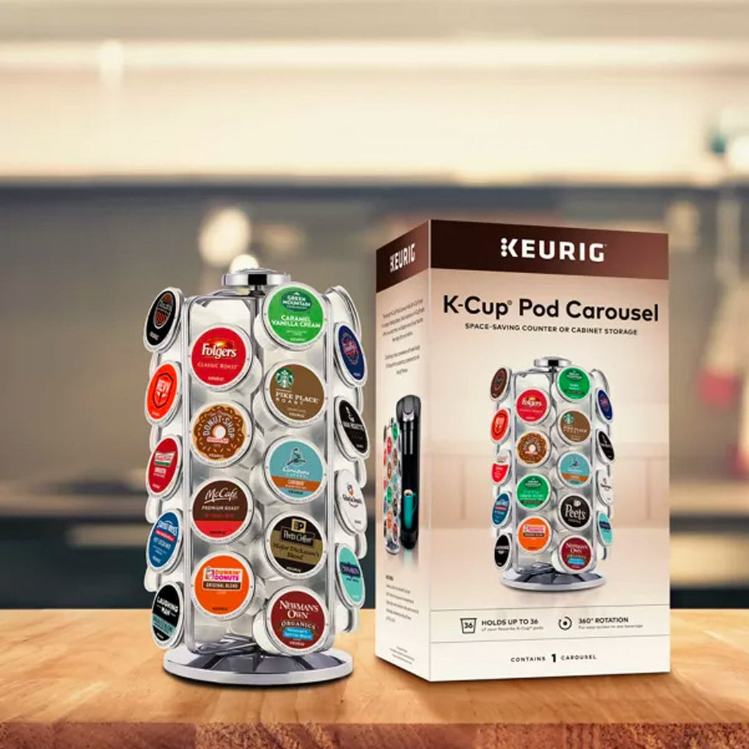 Keurig Solutions 36 Count Coffee Pod Carousel, Chrome