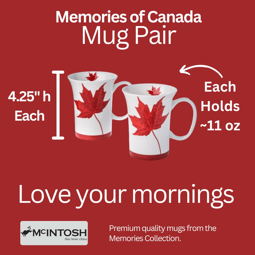 McIntosh 2 Mug Set - Canada Maple Leaf
