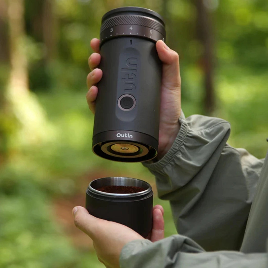 Outin Fino Portable Electric Grinder, Tundra Brown