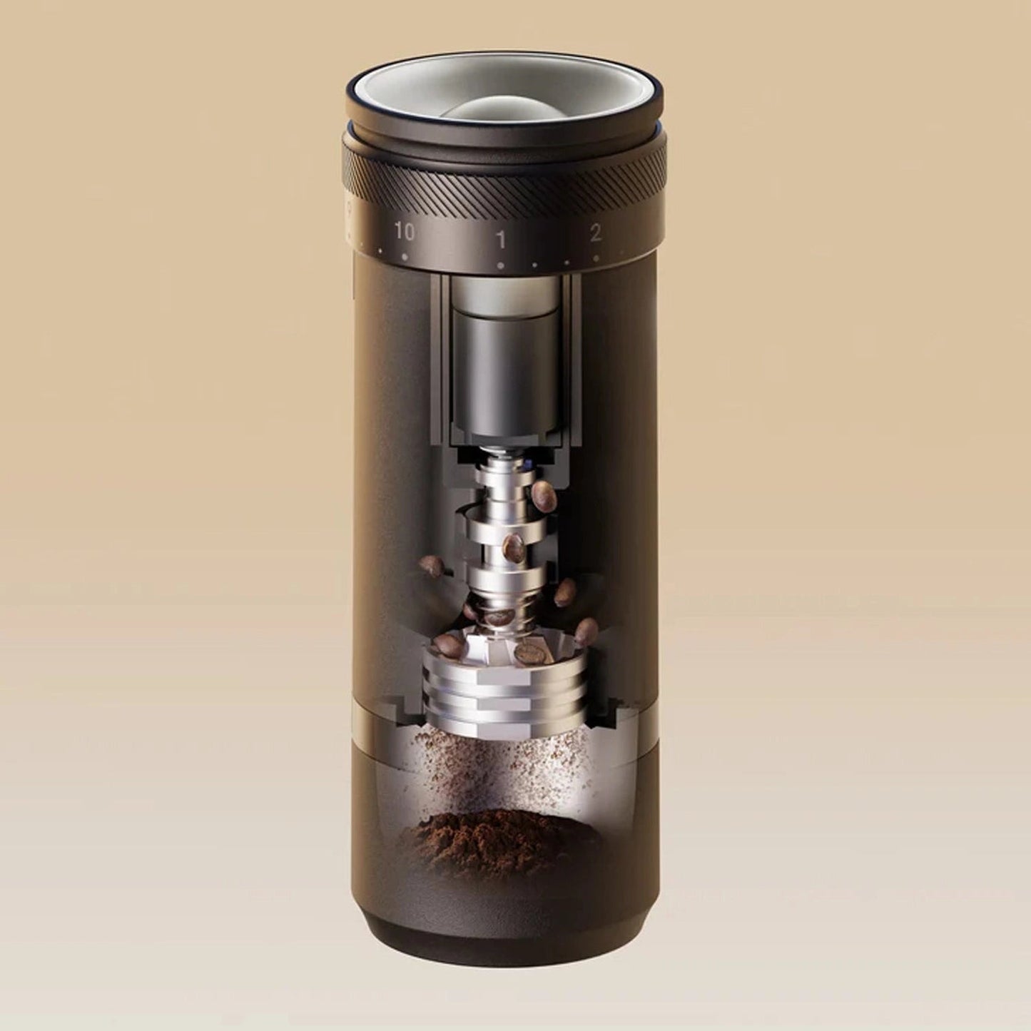 Outin Fino Portable Electric Grinder, Tundra Brown