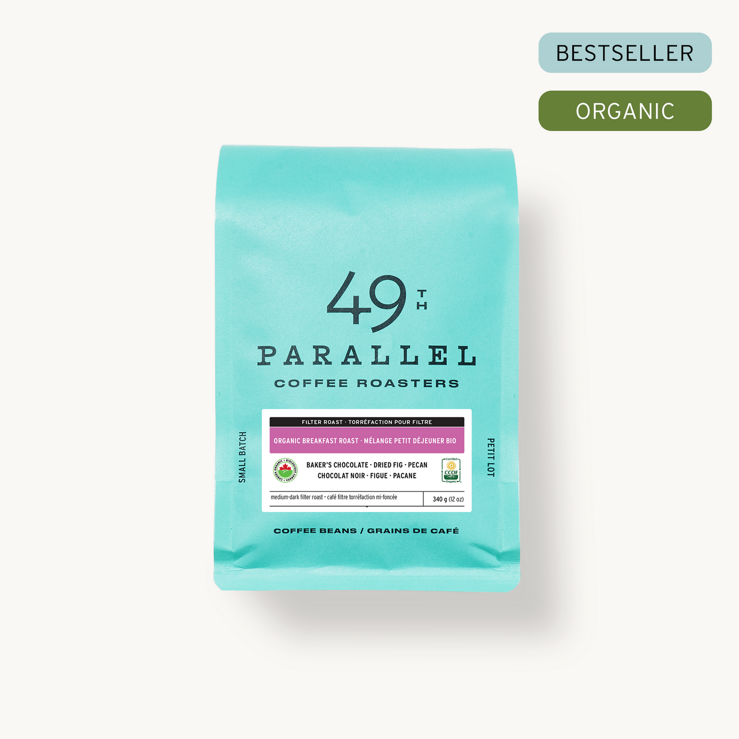 49th Parallel WB Organic Breakfast Roast 12oz (340g)