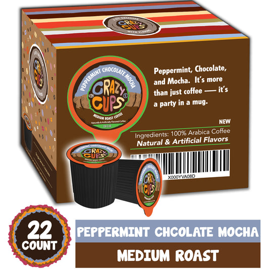 Crazy Cups Decaf Peppermint Chocolate Mocha 22 CT