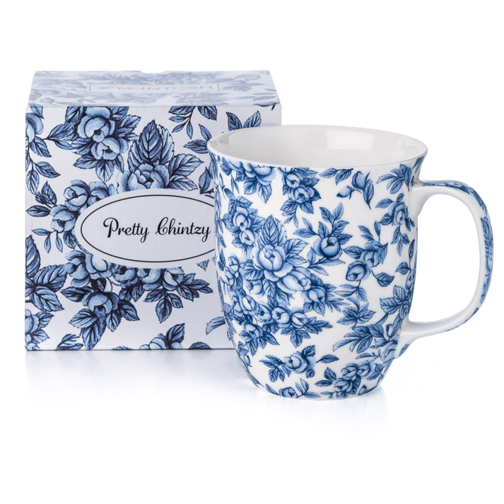 McIntosh Java Mug - Pretty Chintzy - Light Blue Roses